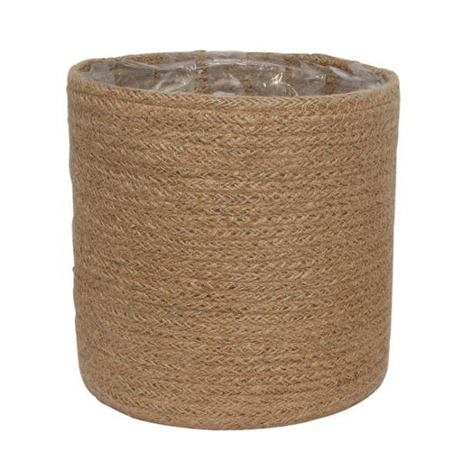 Natural Jute Braided Rope Round Basket with Liner 12,14,16,18 and 20cm - Lost Land Interiors