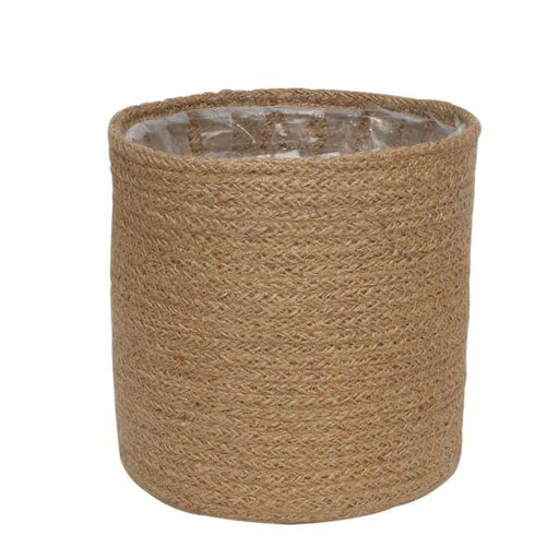 Natural Jute Braided Rope Round Basket with Liner 12,14,16,18 and 20cm - Lost Land Interiors