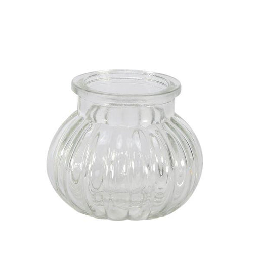 10 x Clear Glass Veneto Bubble Jar (7.5cm x 9cm) Small Table Vase - Lost Land Interiors