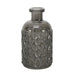 Grey Romagna Glass Bottle (13cm x 7cm) Textured Small Table Vase - Lost Land Interiors