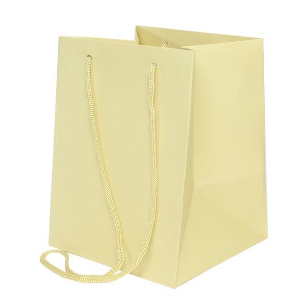 10 x Sage Cream Hand Tie Bag  19x25cm  Party Paper Gift Bags - Lost Land Interiors