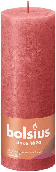 Blossom Pink Bolsius Rustic Shine Pillar Candle (190 x 68mm) - Lost Land Interiors