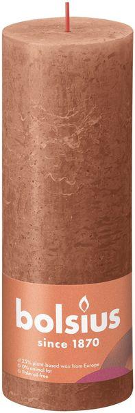 Bolsius Rustic Rusty Pink Shine Pillar Candle (190mm x 68mm) - Lost Land Interiors