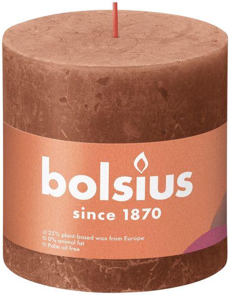 Bolsius Rustic Shine Rusty Pink Pillar Candle (100mm x 100mm) - Lost Land Interiors