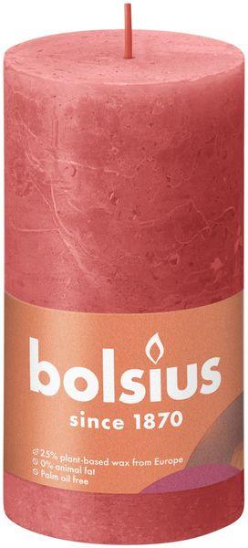 Blossom Pink Bolsius Rustic Shine Pillar Candle (130 x 68mm) - Lost Land Interiors