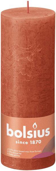 Earthy Orange Bolsius Rustic Shine Pillar Candle (190 x 68mm) - Lost Land Interiors