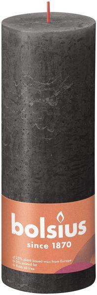 Stormy Grey Bolsius Rustic Shine Pillar Candle (190 x 68mm) - Lost Land Interiors