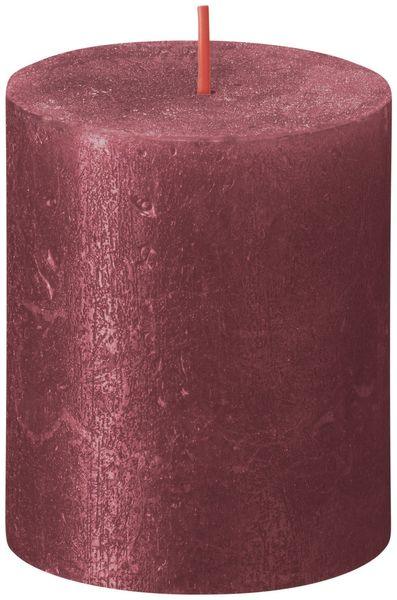 Red Bolsius Rustic Shimmer Metallic Candle (80 x 68mm) - Lost Land Interiors