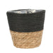 Round Two Tone Seagrass and Black Paper Basket (16, 19 or 23cm) - Lost Land Interiors