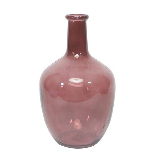 Large Dusky Pink Toledo Bottle (29cm x 18cm) Glass Bottle Vases - Lost Land Interiors