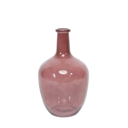 Dusky Pink Segovia Glass Bottle (25.5cm) Vase - Lost Land Interiors