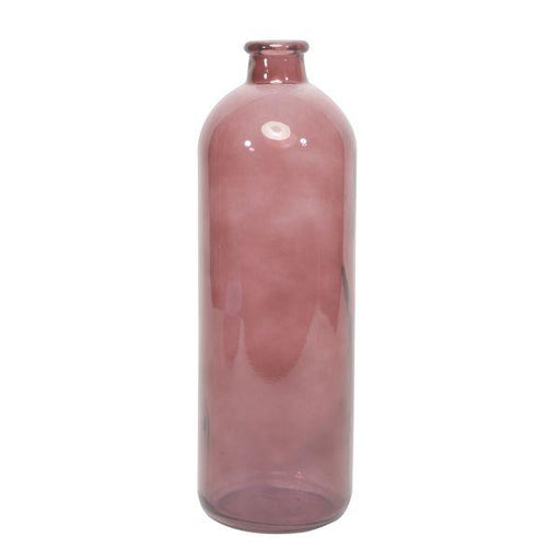Zamora Dusky Pink Bottle (33cm x 11cm) Glass - Lost Land Interiors