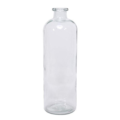 Zamora Bottle Clear (33cm) Vintage Style Glass Bottles Flower Vase - Lost Land Interiors