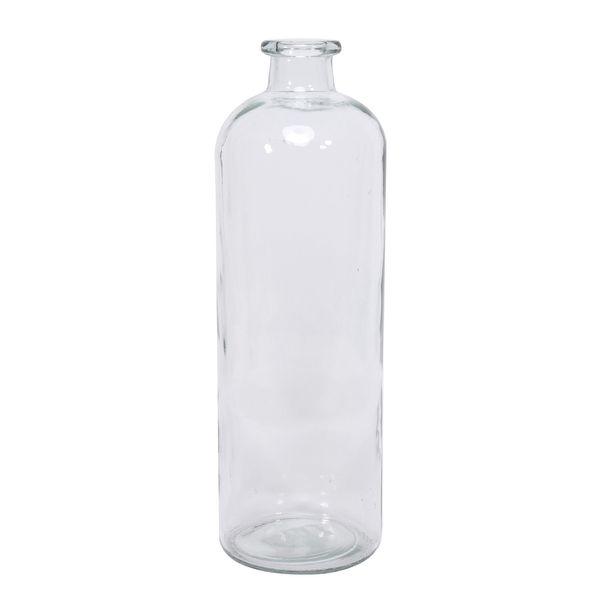 Zamora Bottle Clear (33cm) Vintage Style Glass Bottles Flower Vase - Lost Land Interiors