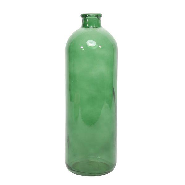 Glass Zamora Bottle Pear Green (33cm) Glass Bottle Vases - Lost Land Interiors
