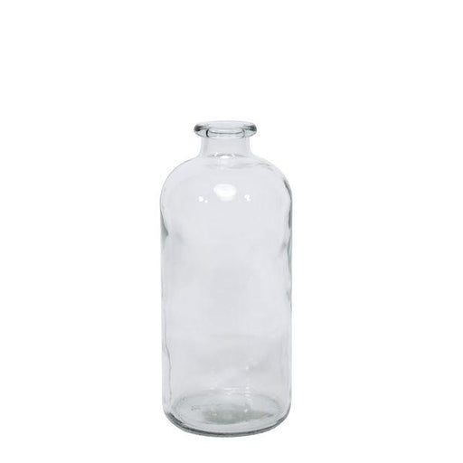 Clear Glass Leon Bottle (25cm x 11cm) Vase - Lost Land Interiors