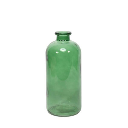 Glass Leon Bottle Bottle Pear Green (25cm) Bottle Vase - Lost Land Interiors