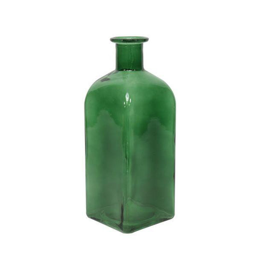 Douro Bottle Green Glass (28.8 x 11cm ) Vintage Style Bottles Vase - Lost Land Interiors