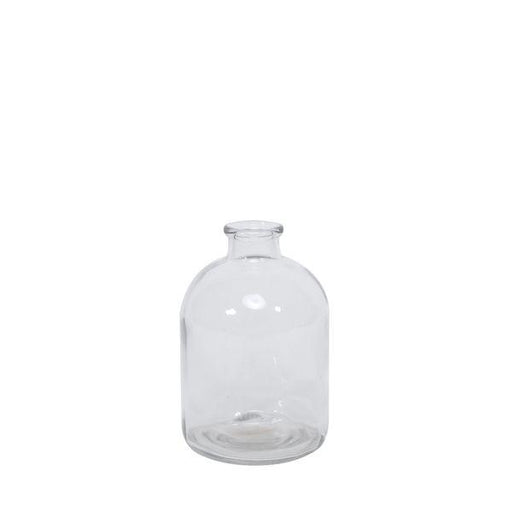 Castile Glass Bottle Pear Clear (17cm x 11cm) Vintage Style Bottle - Lost Land Interiors