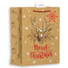 Medium Kraft Reindeer Christmas Gift Bag - Lost Land Interiors