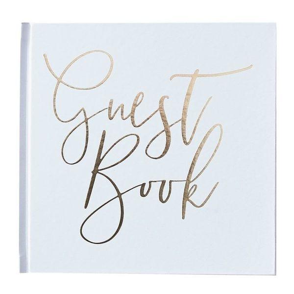 White & Gold Guest Book - Lost Land Interiors
