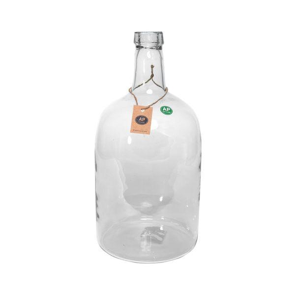 Clear Artisan Glass Bottle- Elegant Vase (40cm x 19cm) - Lost Land Interiors