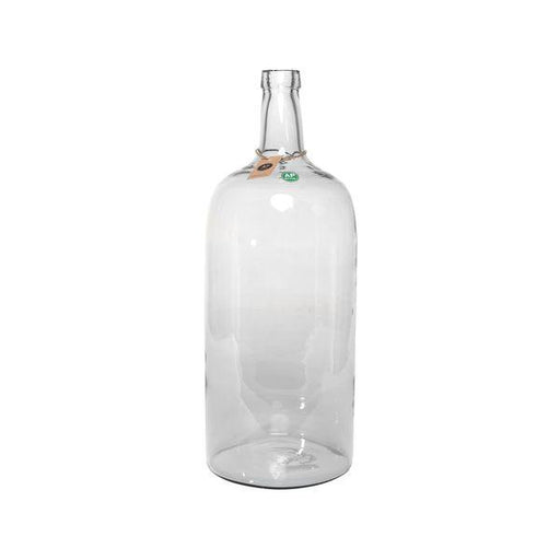 Clear Artisan Glass Bottle- Elegant Vase (50cm x 19cm) - Lost Land Interiors