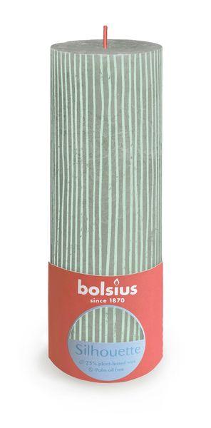 Jade Green Bolsius Rustic Silhouette Pillar Candle (190 x 68mm) - Lost Land Interiors