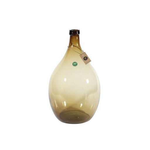 Brown Eco Artisan Bottle (39cm x22cm) Recycled Glass Vase - Lost Land Interiors