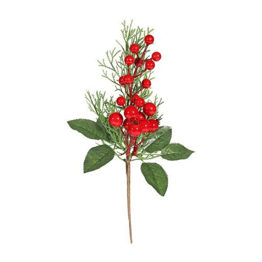 Berry & Foliage pick Red (H30cm) - Lost Land Interiors