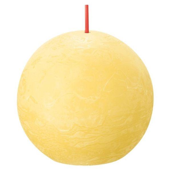 Sunny Yellow Bolsius Rustic Shine Ball Candle 76mm - Lost Land Interiors