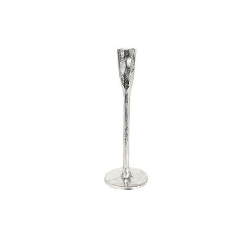 Organic Covent Garden Candle Stick Raw Silver (H20cm) - Lost Land Interiors