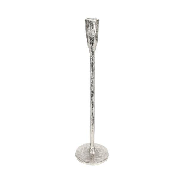 Organic Covent Garden Candle Stick Raw Silver (H26cm) - Lost Land Interiors