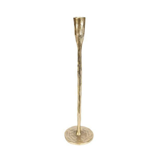 Organic Covent Garden Candle Stick Raw Bright Gold (H32cm) - Lost Land Interiors