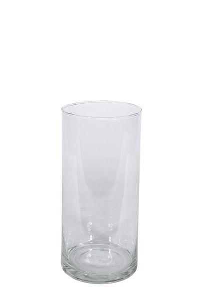 Clear Cylinder Glass Vase 25 x 12xm Hot Cut Vase - Lost Land Interiors