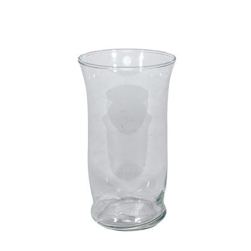 Hot-Cut Glass Hurricane Vase (16cm x 9.4cm) Hot Cut Vase Flower Vases - Lost Land Interiors