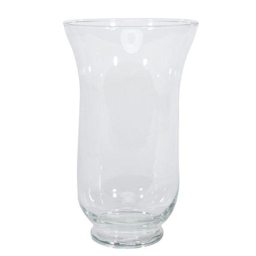 Large Hot-Cut Glass Hurricane Vase (25cm x 14.5cm) Hot Cut Vase Flower Vases - Lost Land Interiors