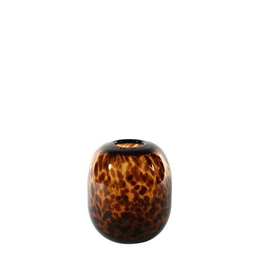 Arabella Mottled Brown Ovoid Vase (H14x12cm) - Lost Land Interiors
