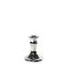 Celestia Candlestick- Electroplate Silver Glass (10cm) - Lost Land Interiors