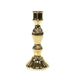 Amaya Candlestick- Electroplate Gold Glass (20cm) - Lost Land Interiors