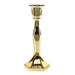 Valentia Candlestick - Electroplate Gold Glass (23cm) - Lost Land Interiors