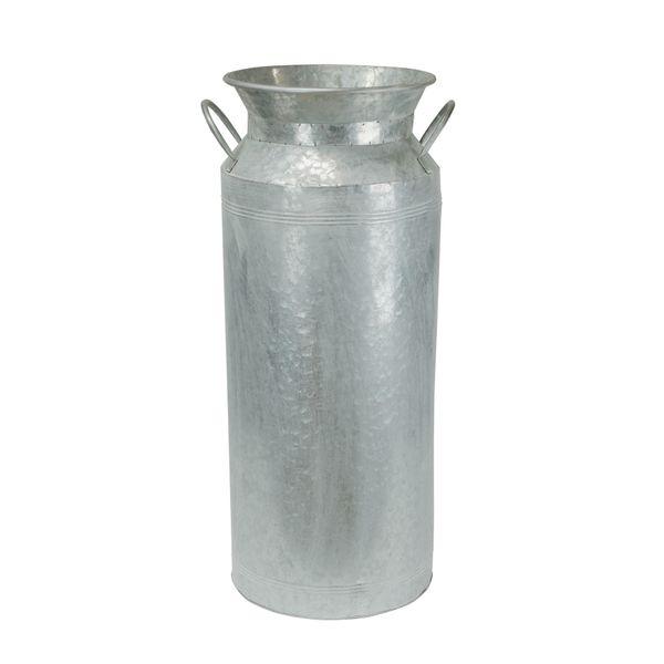 Extra Large Silver Churn Vase (69.5cm) Vintage Farmhouse Style Milk Jug - Lost Land Interiors