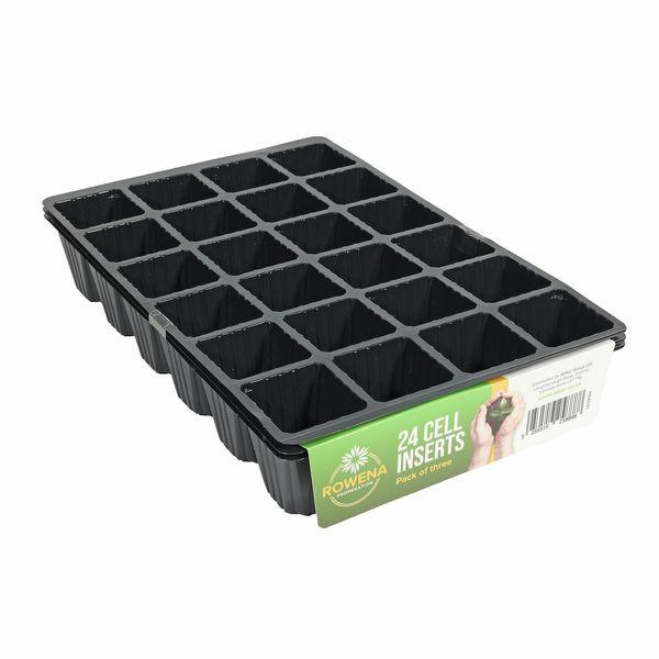 24 Black Cell Inserts (pack of 3) Garden Seed Potting Trays - Lost Land Interiors