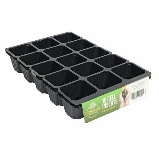 15 Black Cell Inserts (pack of 3) Garden Planting Trays - Lost Land Interiors