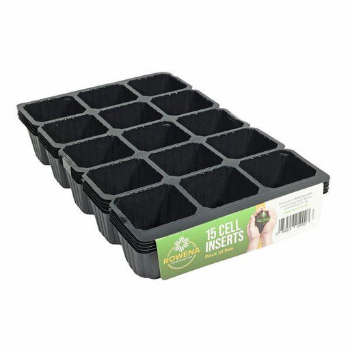 15 Black Cell Inserts (pack of 5) Garden Seed Potting Trays - Lost Land Interiors