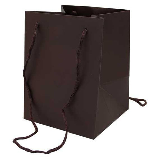 Chocolate Brown Hand Tie Bag Paper Bag with String - Lost Land Interiors