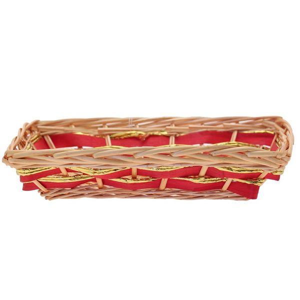 Red / Gold Rectangular Tray - Lost Land Interiors