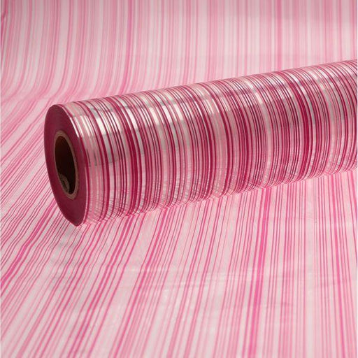 Strong Pink Stripes Cellophane Florist Film Craft Film Wrap - Lost Land Interiors