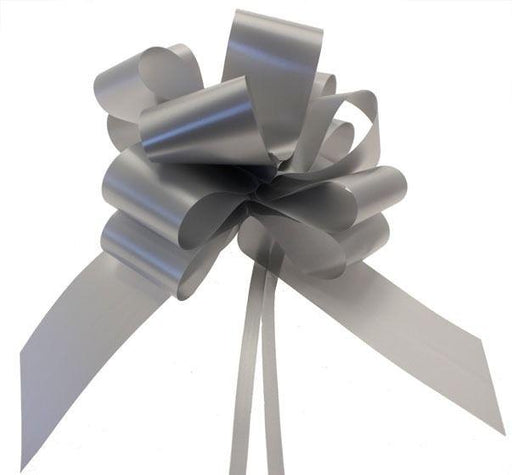 20 x Silver Pullbow 50mm Gift Ribbon Bow - Lost Land Interiors