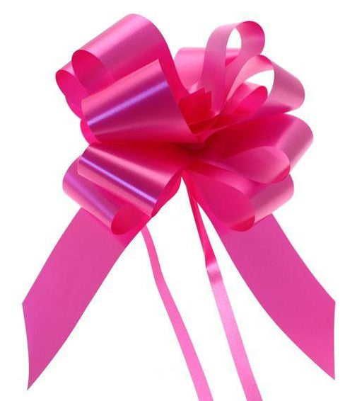 20 x Cerise Cherry Pink Pullbow 50mm. Ribbon Pink Bows - Lost Land Interiors
